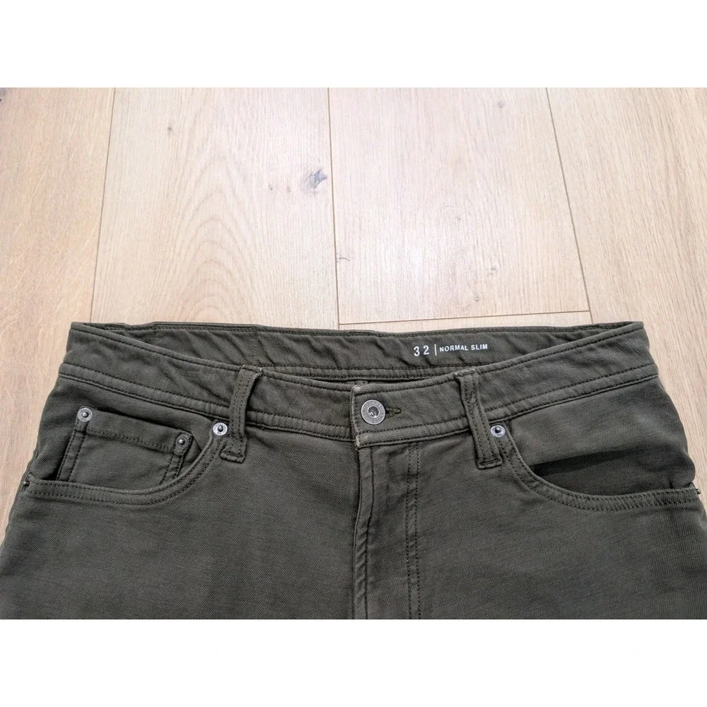 The Normal Brand Comfort Terry Stretch Pants Mens 32x29 Slim Olive Drab Chino